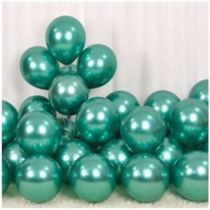 25 metallic plain solid colour finish balloons green party original imag2nngfhemgbms