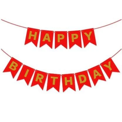 red and gold happy birthday banner decoration for boys girl s original imagyydmvg6uerds 1