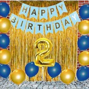 2nd birthday party decoration set includes blue banner balloons original imafxfskqh6gh7kz