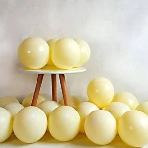 50 premium quality yellow pastel macron balloon light yellow original imagf766sfdyzyge