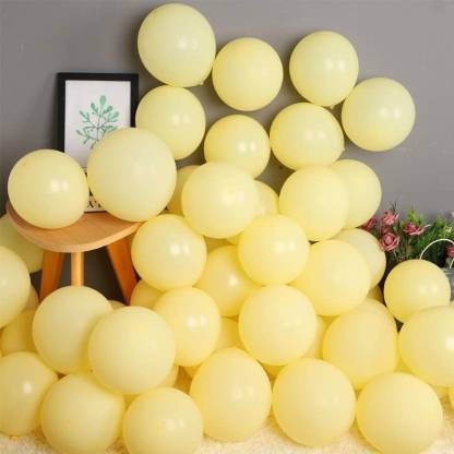 50 premium quality yellow pastel macron balloon light yellow original imagfkmjnqvzhgnt