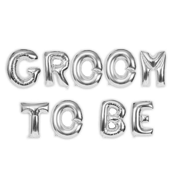 Groom to be foil letter silver