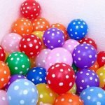 polka dot balloons multicolor
