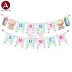 baby shower banner pink and blue